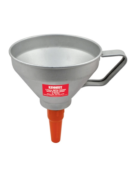 Metal Funnel with Plastic Spout & Filter