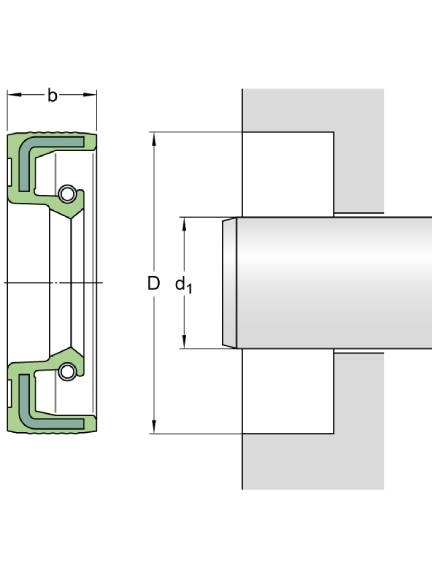 Oil seals  HMS5 and HMSA 10 ขนาดเพลา 6 - 25 มม.