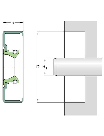 Metric dimensions d1 = 12 - 80 mm