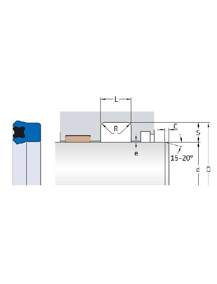 PTB  inch sizes d = 2.625 - 3.75 in.