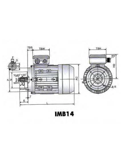 HA Series IMB14 - 2 Pole